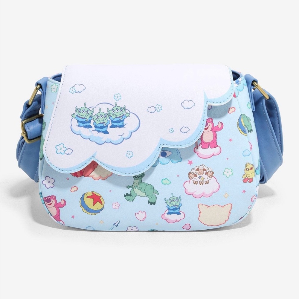 Loungefly Disney Pixar Characters Clouds Crossbody Bag New